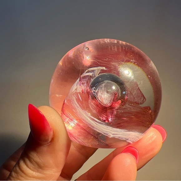 CAITHNESS glass paperweight “moon crystal” signed Scotland vintage Mcm - Picture 5 of 13